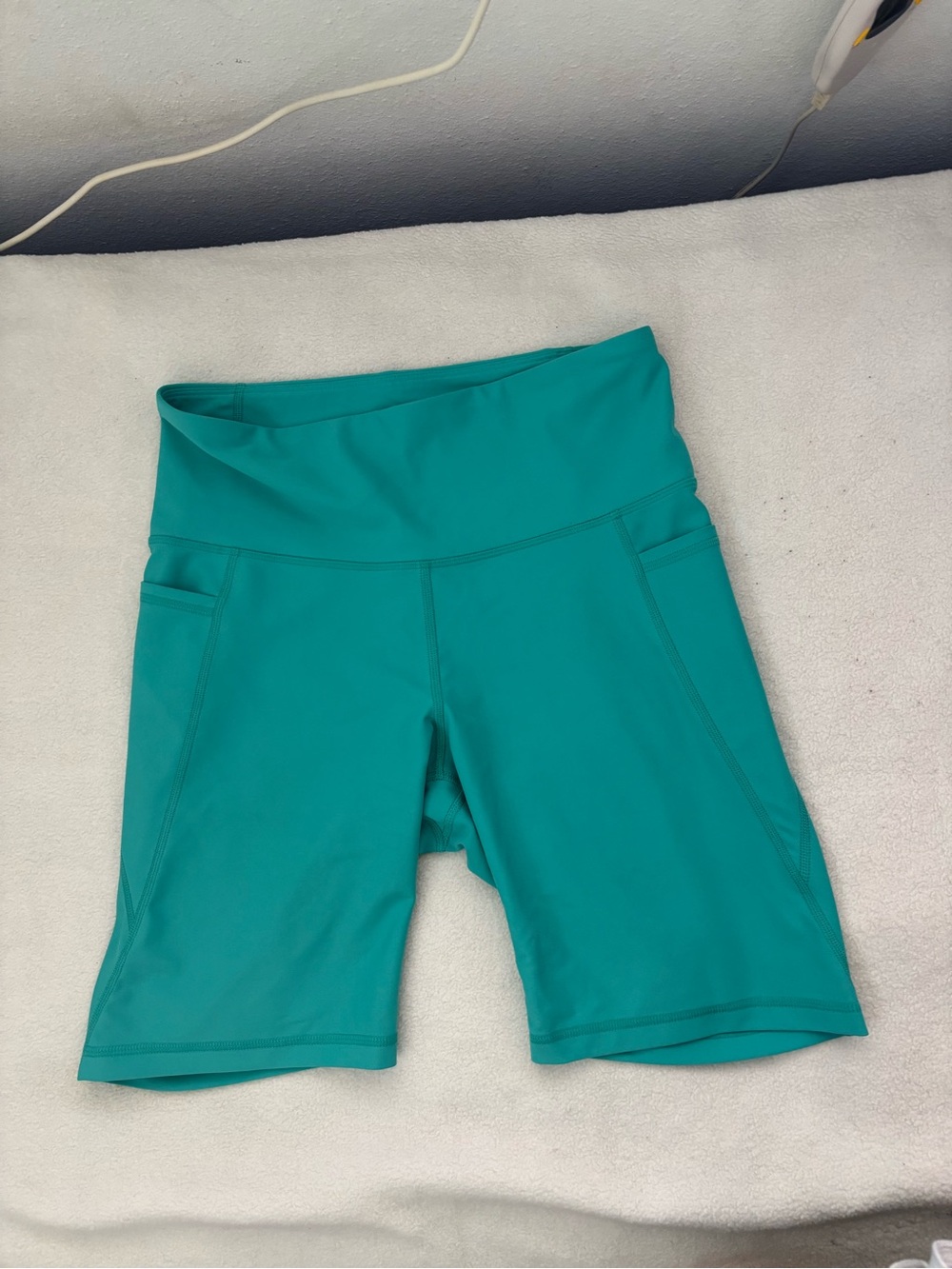 Old Navy Teal High-Rise Bike Shorts with Pockets